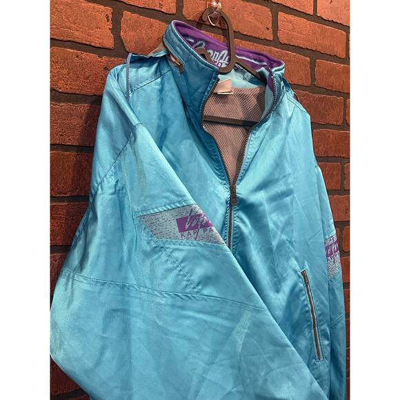 Kappa Tracktop with hidden Hoodie Blue Purple Jacket Vintage Full Zip RARE - Picture 2 of 16